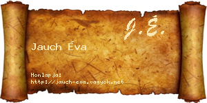 Jauch Éva névjegykártya